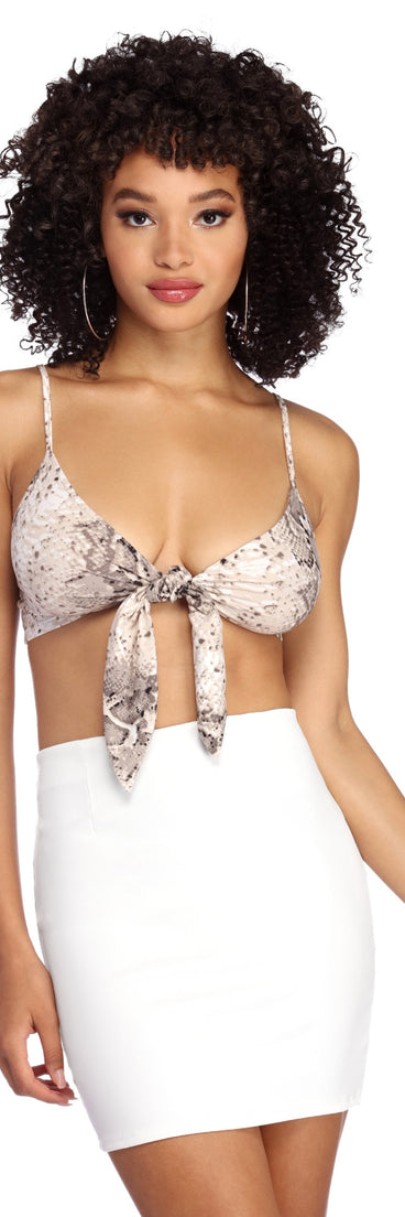 Slay In Snake Crop Top for 2022 festival outfits, festival dress, outfits for raves, concert outfits, and/or club outfits