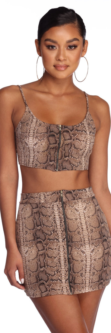 Set Me Up In Snake Top for 2022 festival outfits, festival dress, outfits for raves, concert outfits, and/or club outfits