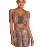 Set Me Up In Snake Top for 2022 festival outfits, festival dress, outfits for raves, concert outfits, and/or club outfits