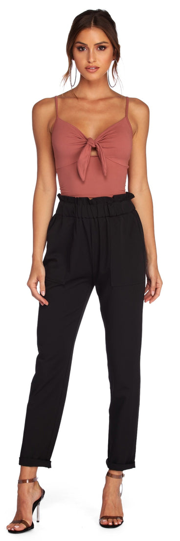 With fun and flirty details, Knot A Basic Crop Top shows off your unique style for a trendy outfit for the summer season!