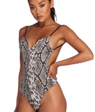 Bite Back Snake Bodysuit is a trendy pick to create 2023 festival outfits, festival dresses, outfits for concerts or raves, and complete your best party outfits!