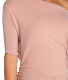 With fun and flirty details, On Deck Ruched Knit Top shows off your unique style for a trendy outfit for the summer season!