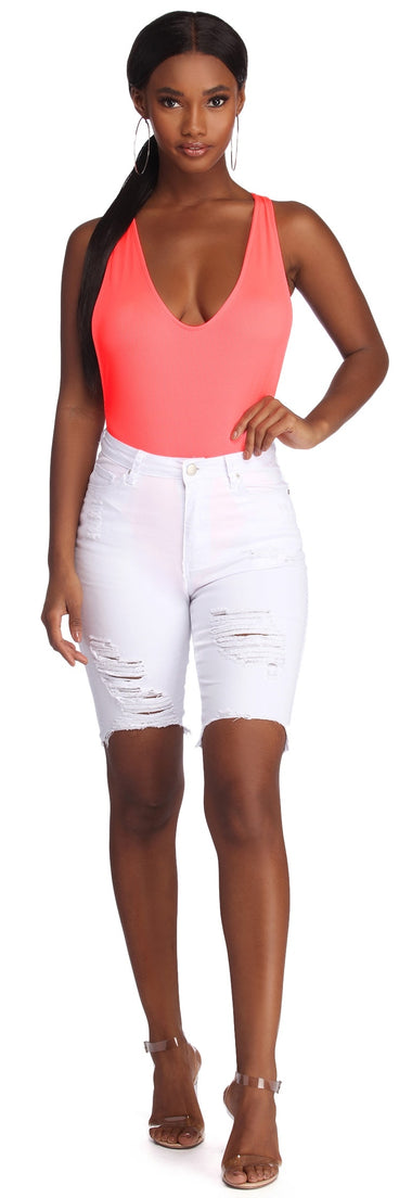 Plunge Into Neon Bodysuit