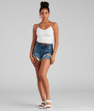 With fun and flirty details, Girl Next Door Cropped Tank shows off your unique style for a trendy outfit for the summer season!