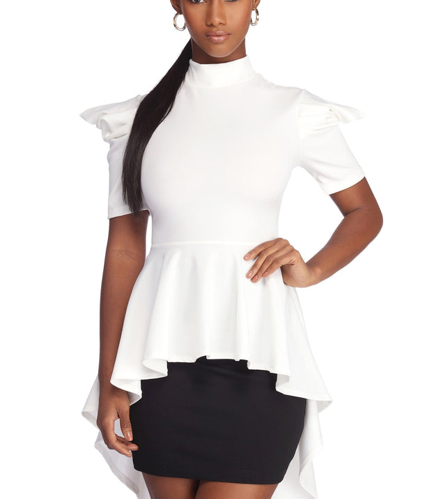 With fun and flirty details, Poised In Peplum Top shows off your unique style for a trendy outfit for the summer season!