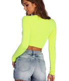 With fun and flirty details, Time To Glow Crop Top shows off your unique style for a trendy outfit for the summer season!