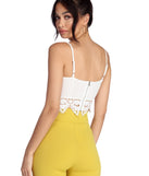 Into You Crochet Trim Crop Top for 2022 festival outfits, festival dress, outfits for raves, concert outfits, and/or club outfits