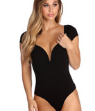 With fun and flirty details, First Impression Ribbed Bodysuit shows off your unique style for a trendy outfit for the summer season!