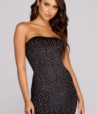 Heat Stone Mini Tube Dress helps create the best bachelorette party outfit or the bride's sultry bachelorette dress for a look that slays!
