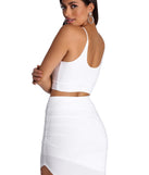 You’ll look stunning in the Fab And Fresh Crop Top when paired with its matching separate to create a glam clothing set perfect for parties, date nights, concert outfits, back-to-school attire, or for any summer event!