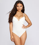 Wired Ribbed Knit Bodysuit is a trendy pick to create 2023 festival outfits, festival dresses, outfits for concerts or raves, and complete your best party outfits!