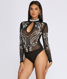 Pearls On Pearls Sheer Bodysuit is a trendy pick to create 2023 festival outfits, festival dresses, outfits for concerts or raves, and complete your best party outfits!