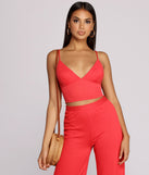 With fun and flirty details, Keeping Knit Sassy Crop Top shows off your unique style for a trendy outfit for the summer season!