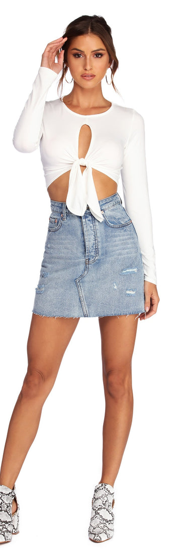 All Ties On You Crop Top