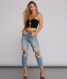 Two Ring Ribbed Tube Top