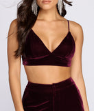 Dress up in Velvet Glamour Bralette as your going-out dress for holiday parties, an outfit for NYE, party dress for a girls’ night out, or a going-out outfit for any seasonal event!