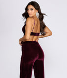 With fun and flirty details, Velvet Glamour Bralette shows off your unique style for a trendy outfit for the summer season!
