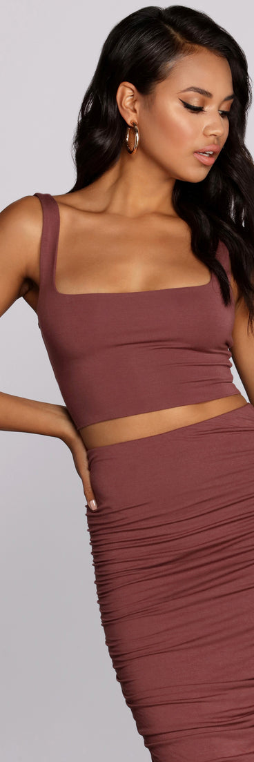 With fun and flirty details, Be My Baby Crop Top shows off your unique style for a trendy outfit for the summer season!