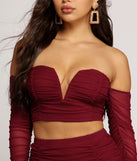 With fun and flirty details, Romantically Ruched Crop Top shows off your unique style for a trendy outfit for the summer season!