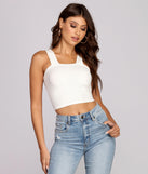 With fun and flirty details, Slim Rib Cross Back Top shows off your unique style for a trendy outfit for the summer season!