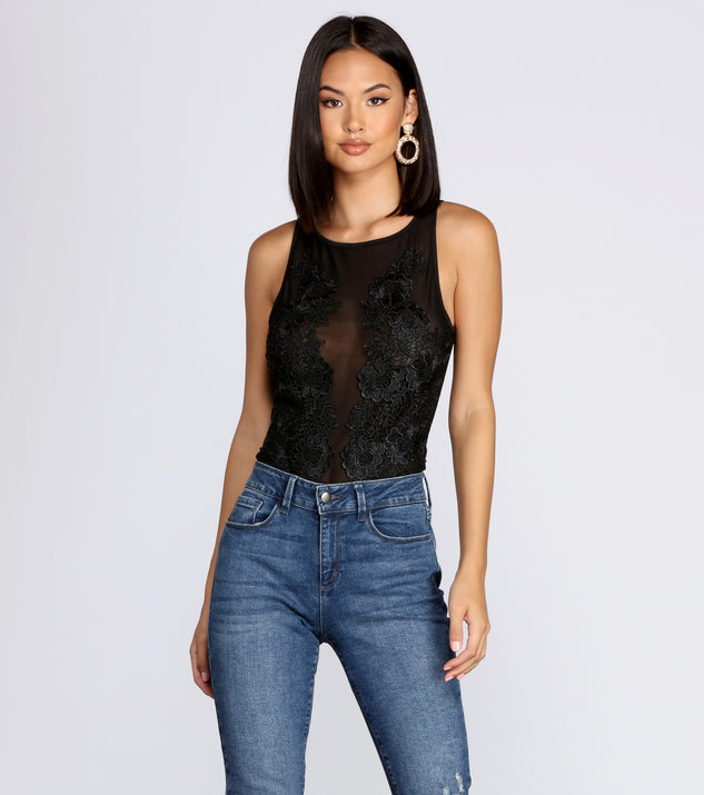 With fun and flirty details, Floral Fantasy Mesh Bodysuit shows off your unique style for a trendy outfit for the summer season!