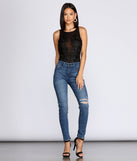 With fun and flirty details, Floral Fantasy Mesh Bodysuit shows off your unique style for a trendy outfit for the summer season!