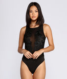 With fun and flirty details, Floral Fantasy Mesh Bodysuit shows off your unique style for a trendy outfit for the summer season!