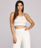 You’ll look stunning in the X Marks Ribbed Crop Top when paired with its matching separate to create a glam clothing set perfect for a New Year’s Eve Party Outfit or Holiday Outfit for any event!