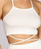 With fun and flirty details, X Marks Ribbed Crop Top shows off your unique style for a trendy outfit for the summer season!