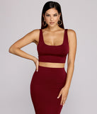 You’ll look stunning in the Sleek And Sultry Crop Top when paired with its matching separate to create a glam clothing set perfect for a New Year’s Eve Party Outfit or Holiday Outfit for any event!