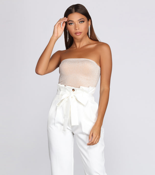 With fun and flirty details, Luxe In Lurex Tube Top shows off your unique style for a trendy outfit for the summer season!