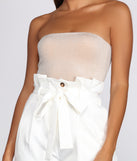 With fun and flirty details, Luxe In Lurex Tube Top shows off your unique style for a trendy outfit for the summer season!