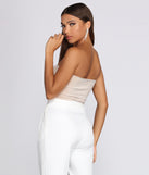 With fun and flirty details, Luxe In Lurex Tube Top shows off your unique style for a trendy outfit for the summer season!