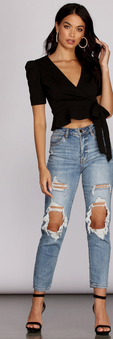 Rep The Peplum Wrap Top