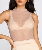 Neutral Vibes Mock Neck Heatstone Bodysuit is a trendy pick to create 2023 festival outfits, festival dresses, outfits for concerts or raves, and complete your best party outfits!