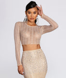You’ll look stunning in the Set The Tone Heat Stone Crop Top when paired with its matching separate to create a glam clothing set perfect for a New Year’s Eve Party Outfit or Holiday Outfit for any event!