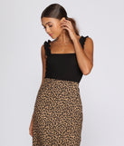 With fun and flirty details, Rad Ruffle-Trim Tank Top shows off your unique style for a trendy outfit for the summer season!