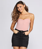Cuter Clinch Front Ribbed Bodysuit