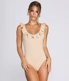 With fun and flirty details, Ruffle Trim Ribbed Bodysuit shows off your unique style for a trendy outfit for the summer season!