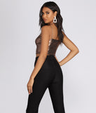 With fun and flirty details, Mega Babe Metallic Crop Top shows off your unique style for a trendy outfit for the summer season!