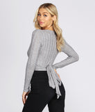 Long Sleeve Ribbed Crop Top