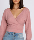 With fun and flirty details, La Femme Knit Wrap Sweater shows off your unique style for a trendy outfit for the summer season!