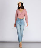With fun and flirty details, La Femme Knit Wrap Sweater shows off your unique style for a trendy outfit for the summer season!