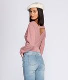 With fun and flirty details, La Femme Knit Wrap Sweater shows off your unique style for a trendy outfit for the summer season!