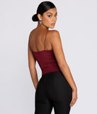 With fun and flirty details, Bungee V-Neck Cami shows off your unique style for a trendy outfit for the summer season!