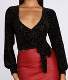 Leopard Print Mesh Wrap Top for 2022 festival outfits, festival dress, outfits for raves, concert outfits, and/or club outfits