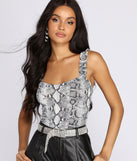 With fun and flirty details, Animal Instincts Ruffle Tank shows off your unique style for a trendy outfit for the summer season!