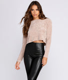 Cozy Chenille Crop Top