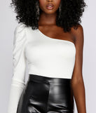 Hey Ma One Shoulder Bodysuit