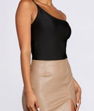 With fun and flirty details, One Shoulder Basic Bodysuit shows off your unique style for a trendy outfit for the summer season!